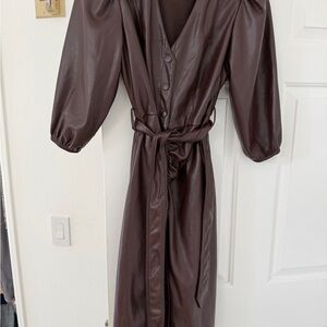 House of Harlow 1960 Dark Brown Long Sleeve Dress